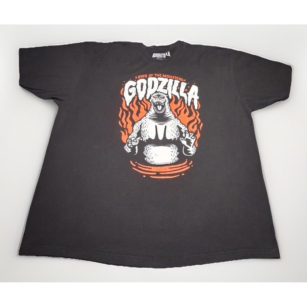 Godzilla King of the Monsters Graphic T-Shirt Mens XXL Black Toho Movie Tee